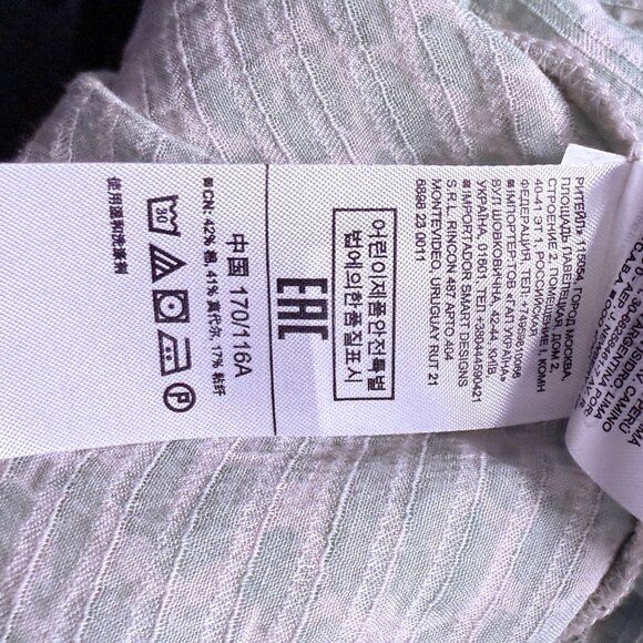 GAP women’s size XXL Mint Green Animal Print Boho Peasant Style Long Sleeve Top - Picture 11 of 12